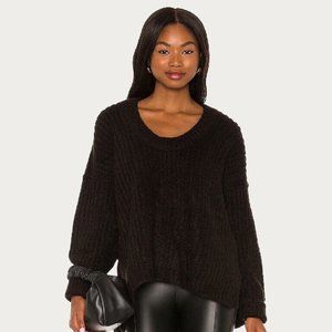 Free People Blue Bell V-Neck Sweater Black